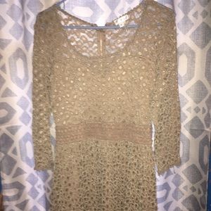 Lace cream boutique dress